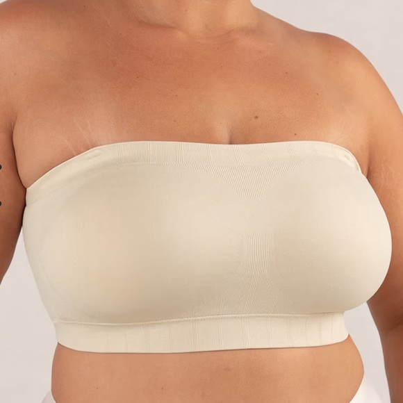 Shapermint Other - Shapermint Seamless Strapless Bandeau Bra in Cream